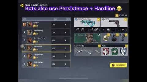 Bots also use Persistence + Hardline nowadays 😂 #codm #shorts #multiplayer