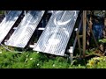 Homemade solar heating system.