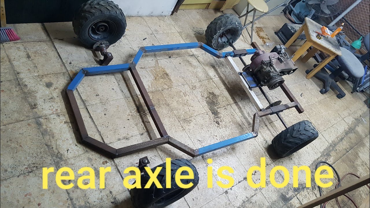 Homemade Gokart Build Part 4 rear axle YouTube