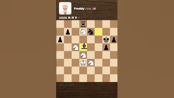 Beating Freddy bot with just 7 Knights #chess #checkmate #shorts