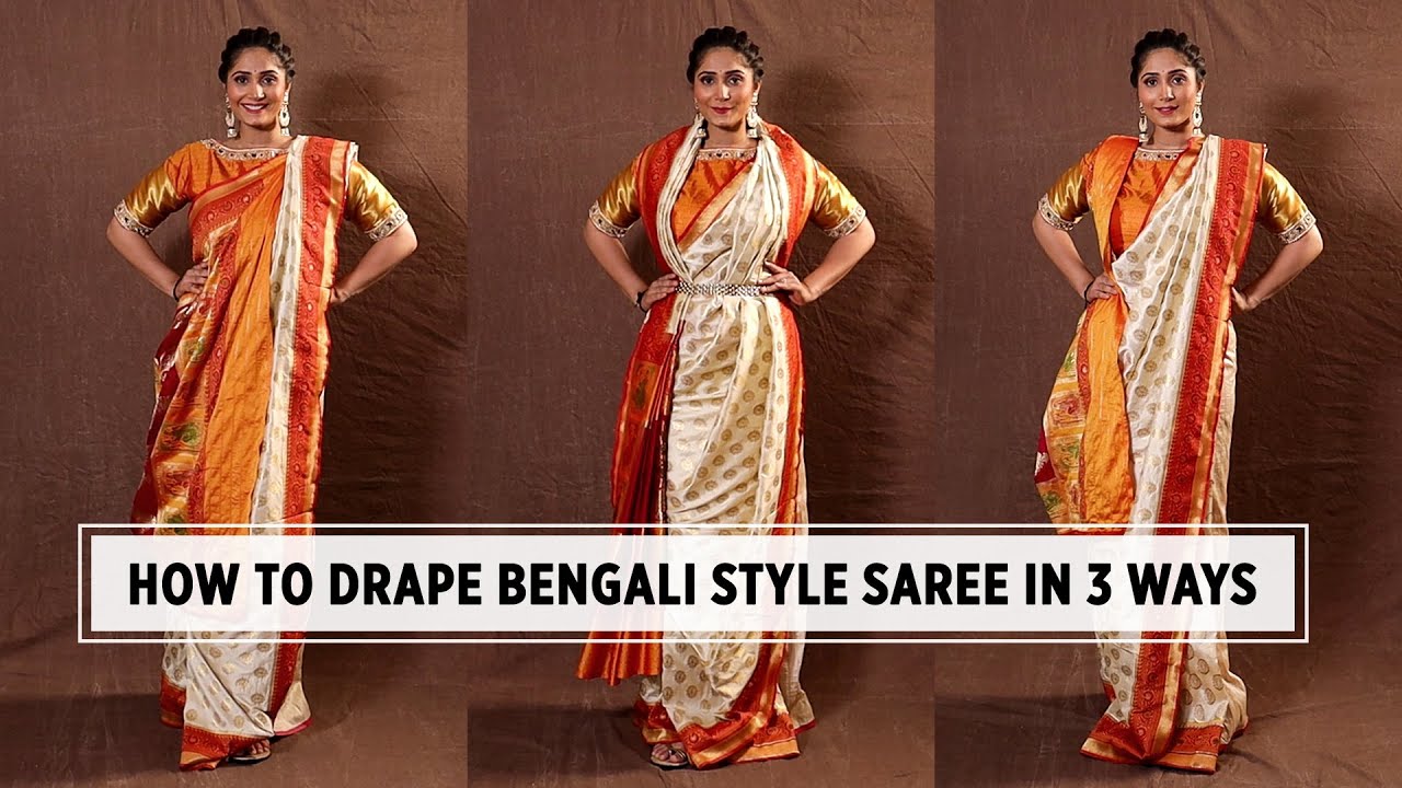 How to drape bengali saree