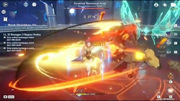 1 Rotation Clear Perpetual Mechanical Array In Spiral Abyss 2.7 Floor 12-3-2 With National Team