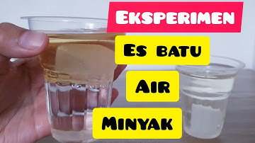 Eksperimen sains AIR, MINYAK, ES BATU DAN  PENJELASAN | SAINS ANAK | PERCOBAAN SEDERHANA | PAUD