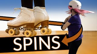 Roller Skating Two-Foot SPIN - How To Spin On Roller Skates