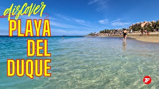 SPAIN 8K Walk on the beautiful Playa Del Duque beach in TENERIFE!