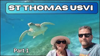 What to do in St Thomas, Part 1 | Fastcat Snorkel Excursion with Turtles!   Grand Princess cruise Turtle Cove Snorkel Adventure