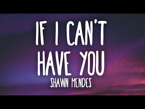 Shawn Mendes – If I Can't Have You (Lyrics)