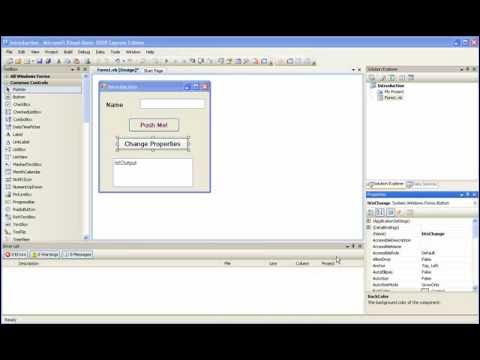 Visual Basic 2008 for Beginners: Tutorial 3.1 - Writing code to change ...