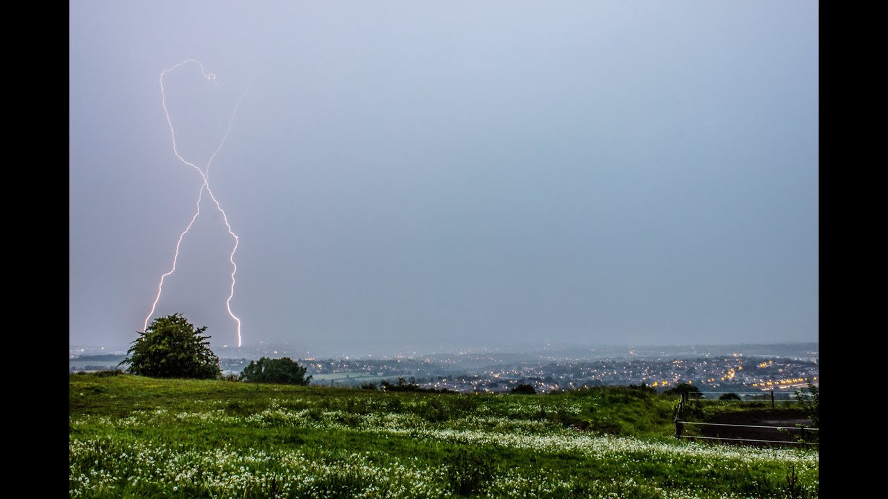 LIVE STREAM - Severe thunderstorm, Birmingham, The Midlands, UK - 12th August 2020