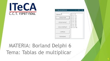 Vídeo de Tablas de Multiplicar en Delphi