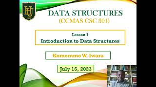 Celebrity Lesson 1 on Topic 1 of CCMAS CSC 301 by Komommo Iwara Profile