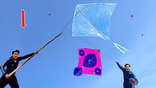 5 Feet Plasticbag Pari Flying With Long Sticks Catch 1 Tawa Kite Lahore Basant Come