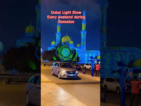 Jumeirah Grand Mosque Light Show in Dubai #viral #dubai #lightshow  #ramadan #ramzan#shorts