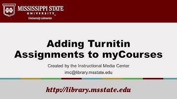 Creating and Grading Turnitin Assignments in myCourses/Blackboard