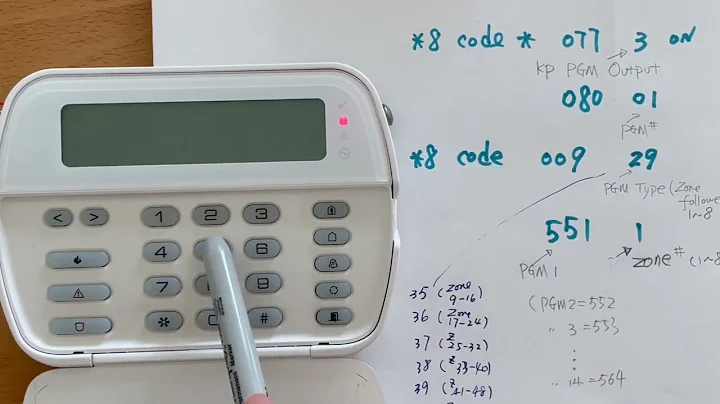 DSC PC1832 keypad PGM output programming