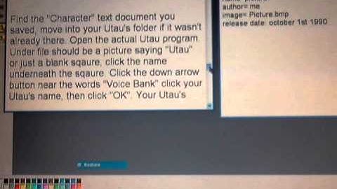 How to add a picture to your Utau.