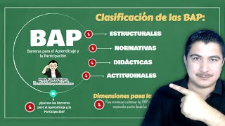 Qué son las Barreras para el Aprendizaje y la Participación (BAP) y cuál es su clasificación