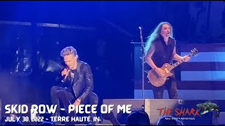 Skid Row performs Piece Of Me on July 30, 2022 in Terre Haute, IN