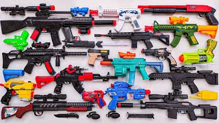 Collecting Senapan NERF war GUNS, Senapan Pistol, Gear Light AK47 Gun, Sniper Rifle, Spiderman Gun