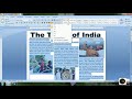 How To Create Newspaper in Ms Word