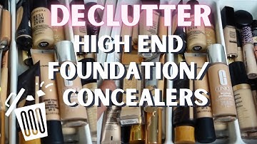 HIGH END FOUNDATION & CONCEALERS DECLUTTER  / Makeup Collection 2022