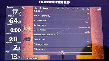 Humminbird HELIX How to Adjust Side Imaging Readouts - Boxes or Text