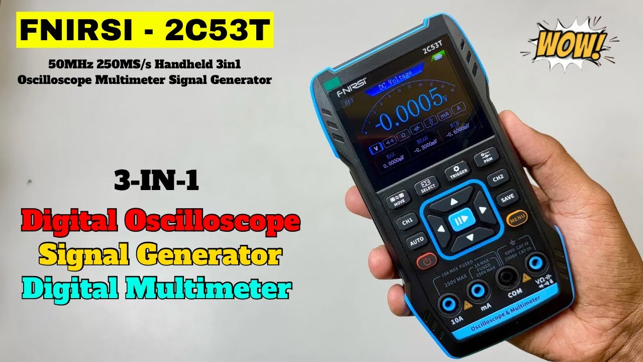 FNIRSI 2C53T Handheld 3in1 Oscilloscope Multimeter Signal Generator | FNIRSI 2C53T