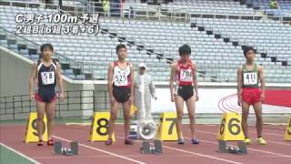 C 男子100m 予選2組　第47回ジュニアオリンピック