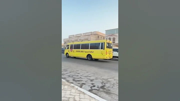 School bus in Abudhabi 💚 #short#backtoschool #abudhabilife