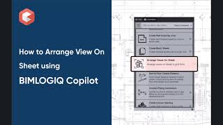 How to automatically arrange Revit views on a sheet using BIMLOGIQ Copilot