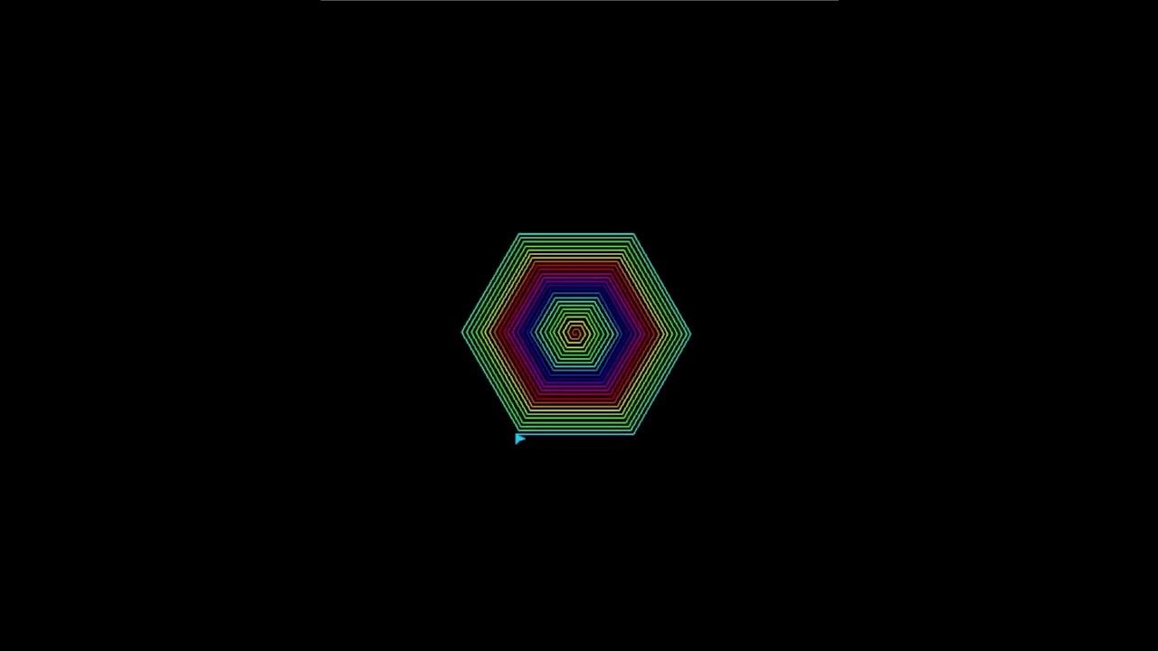 Mesmerizing Colorful Hexagonal Spiral Using Python Turtle Graphics π ...