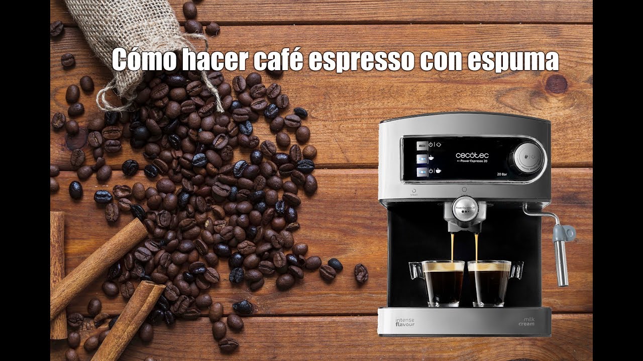 Cómo hacer café espresso con espuma utilizando la cafetera
