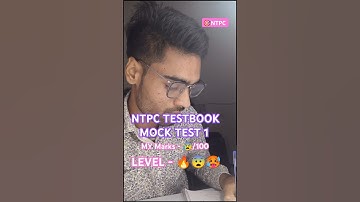 NTPC MOCK TEST -1 || TESTBOOK 📚|| MY Marks - 😰 #railway #shortsfeed #shorts #ssc #ssccgl #ntpc