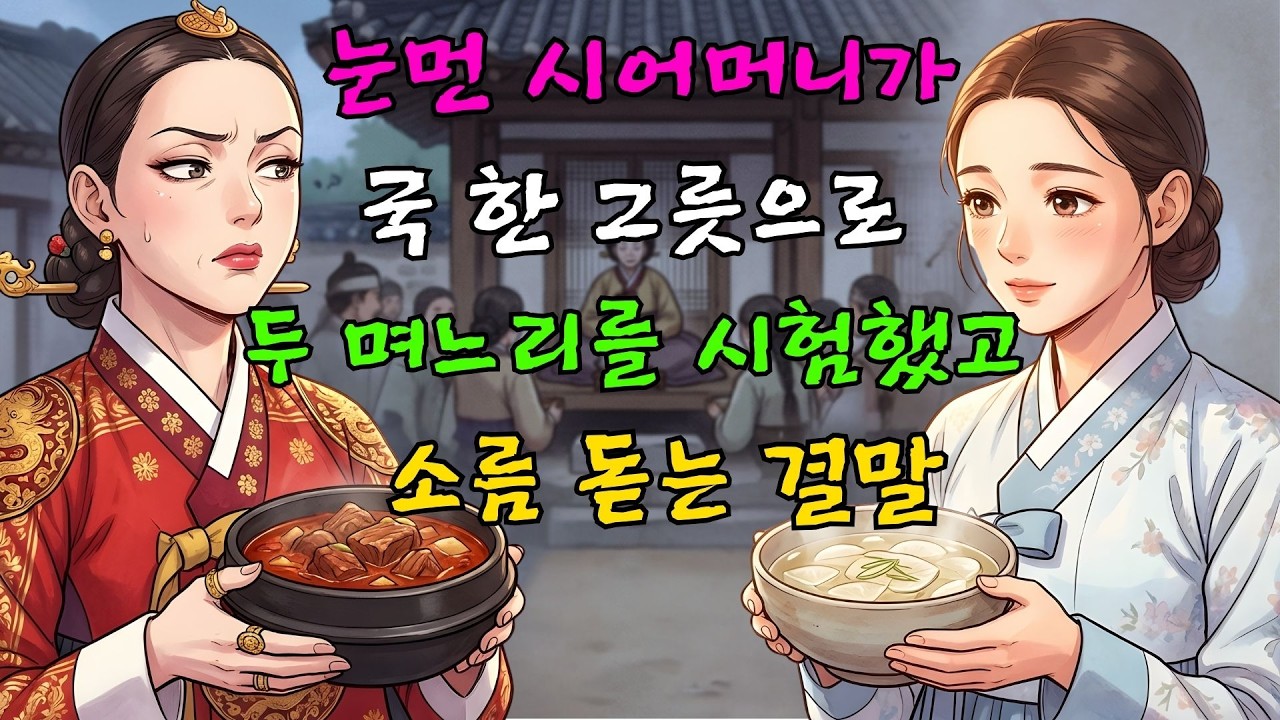눈먼 시어머니가 국 한 그릇으로 두 며느리를 시험했고, 소름 돋는 결말| 야담 |옛날이야기 |민담 |전설 | 설화