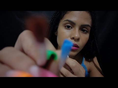 ASMR RETIRANDO AS SUAS SOBRANCELHAS + Aplicação de henna