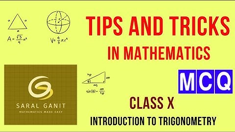 Tips and Tricks in Mathematics class 10 chapter 8 Introduction to Trigonometry MCQ