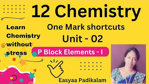 12 chemistry - unit 2 - one marks shortcuts