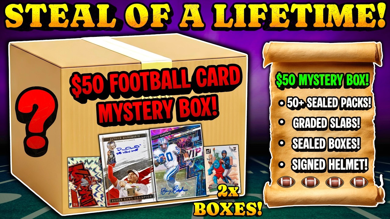 *I ONLY Spent $50!😱 The GREATEST Mystery Sports Card Box Ever!🏈