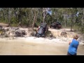 Roof rack on a Nissan Patrol comes flying off - whoops boom crash cape York Tele track