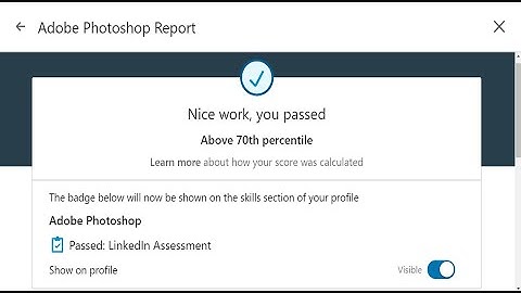 Linkedin Adobe Photoshop Test Passed in 2020 | Q&A | Above 70th Percentile