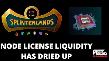 NODE LICENSE LIQUIDITY HAS DRIED UP
