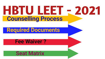HBTU LEET Admission Details @Polytechnic Pathshala