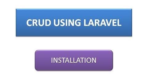 laravel crud with pagination and upload image [Arabic] - #2 installation