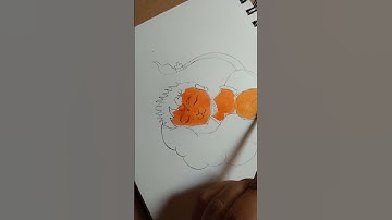 Jai shree ram || Wait for the end 😍||Cute Hanuman ji drawing 🥰💛|| #shorts #jaibajrangbali