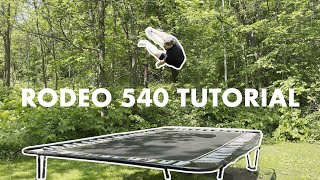 How to Rodeo 5 on Trampoline | Rodeo 540 Tutorial