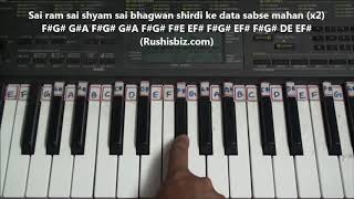 Video-Miniaturansicht von „Sai Ram Sai Shyam - Piano Tutorials - Bhajans | 1200 Songs BOOK/PDF @399/- only - 7013658813“