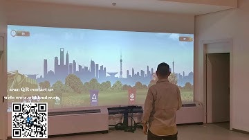 Somatosensory garbage sorting games, environmentally friendly interactive projection games