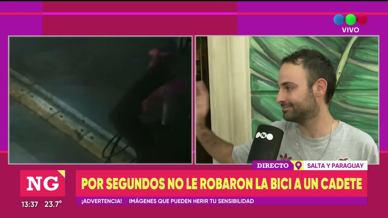 Por segundos no le robaron la bici - TELEFE ROSARIO