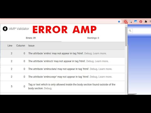 Blog AMP Error Validator From Blogger | The tag 'include' is disallowed