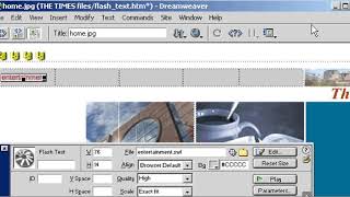 [TUTORIAL DREAMWEAVER ] flashtext part 1